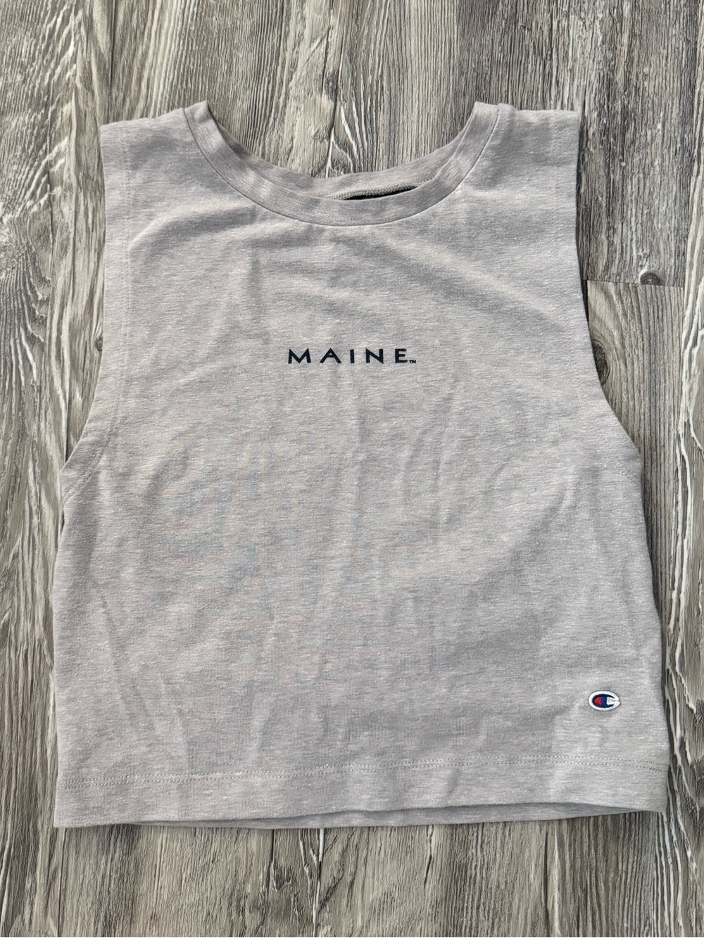 Champion Light Gray MAINE Sleeveless Crop Top